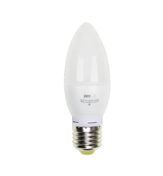 Лампа светодиодная led 5вт e27 400лм белый матовая свеча 230v/50hz eco JAZZWAY 2855329A