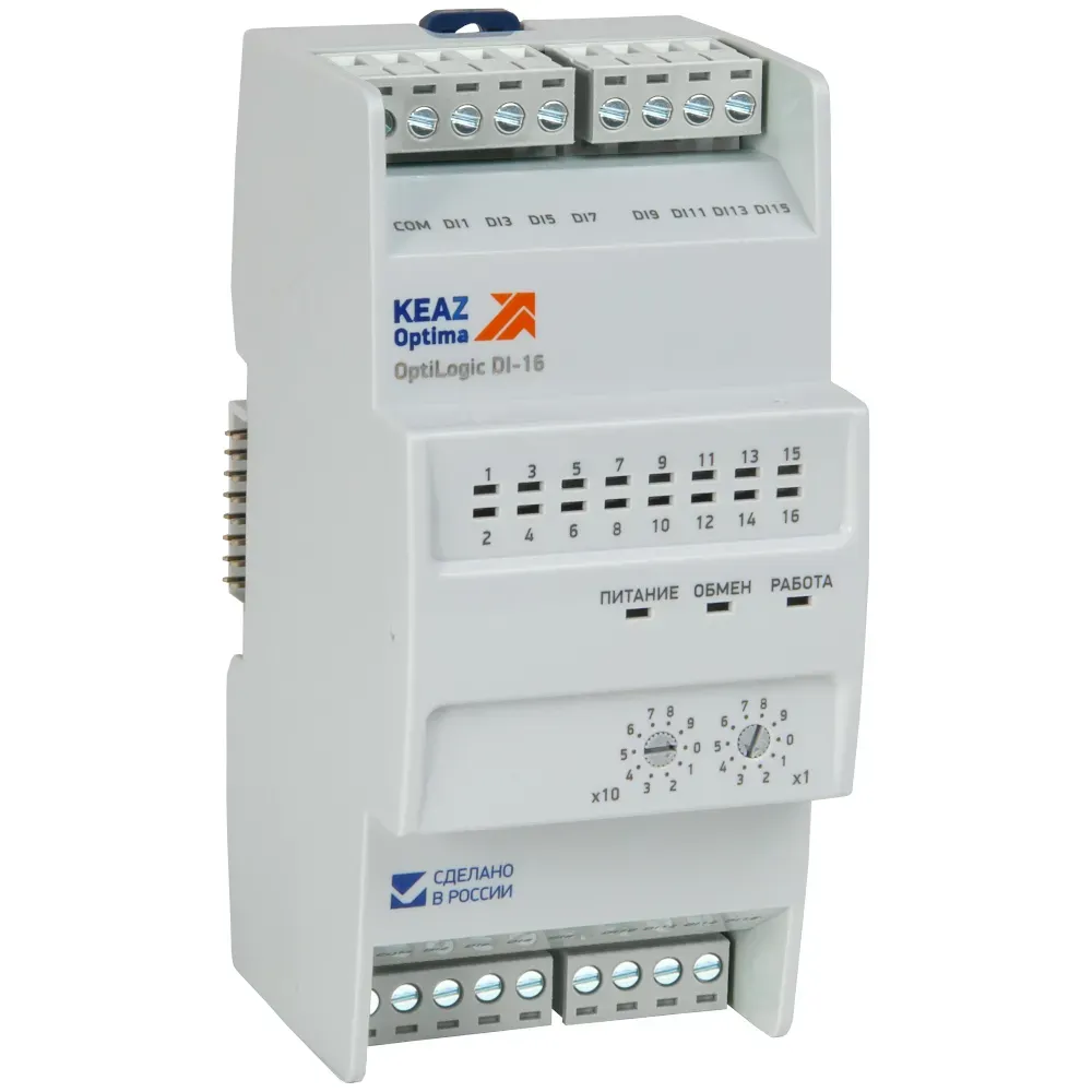 Модуль дискретного ввода OptiLogic L-DI-16 КЭАЗ Optima (от-ка) 288026