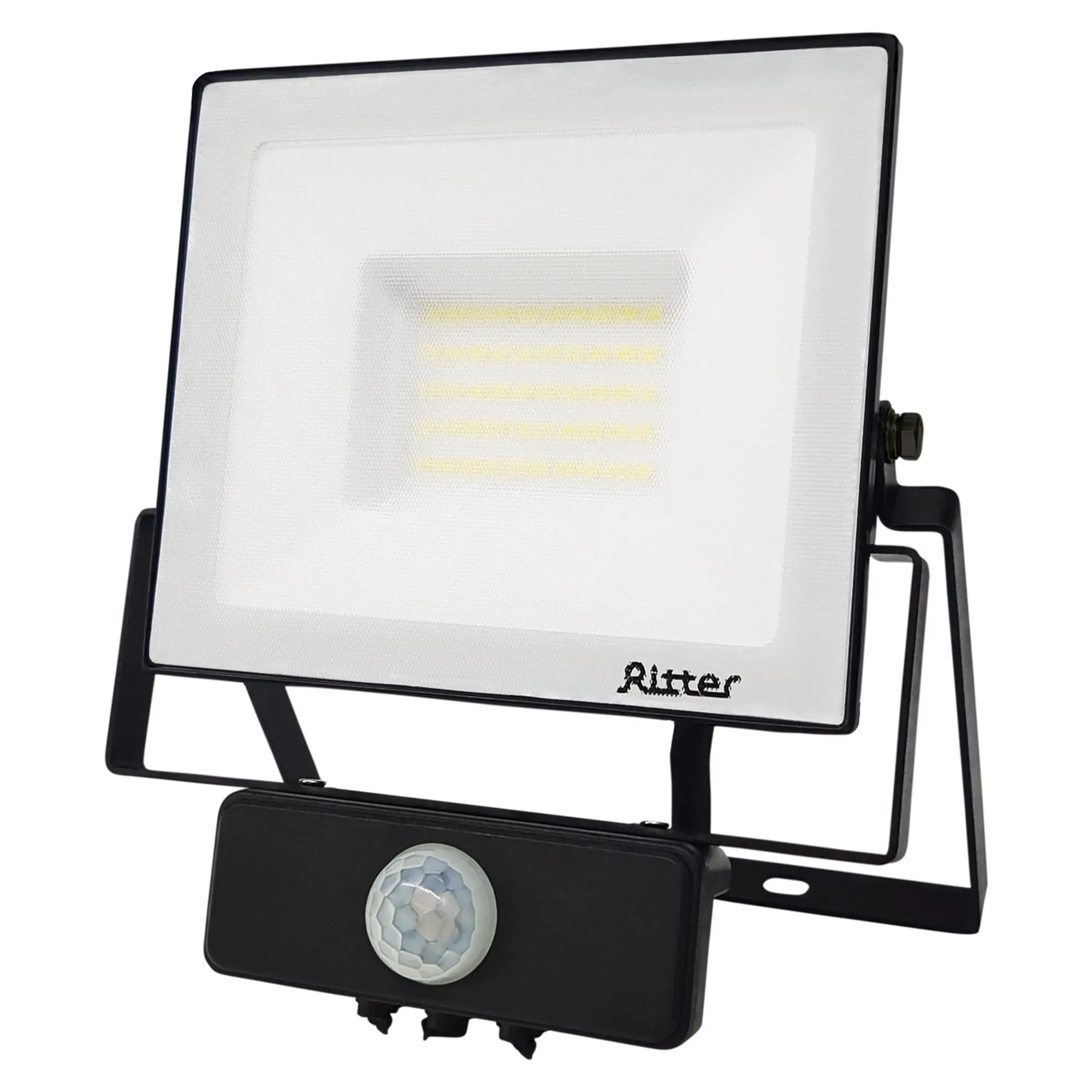 Прожектор светодиодный, серия profi, 230в, 50вт, 6500к, 5000лм, ip65, с датчиком движения, гарантия 5 лет, черный, 53422 2, ritter RITTER 53422 2