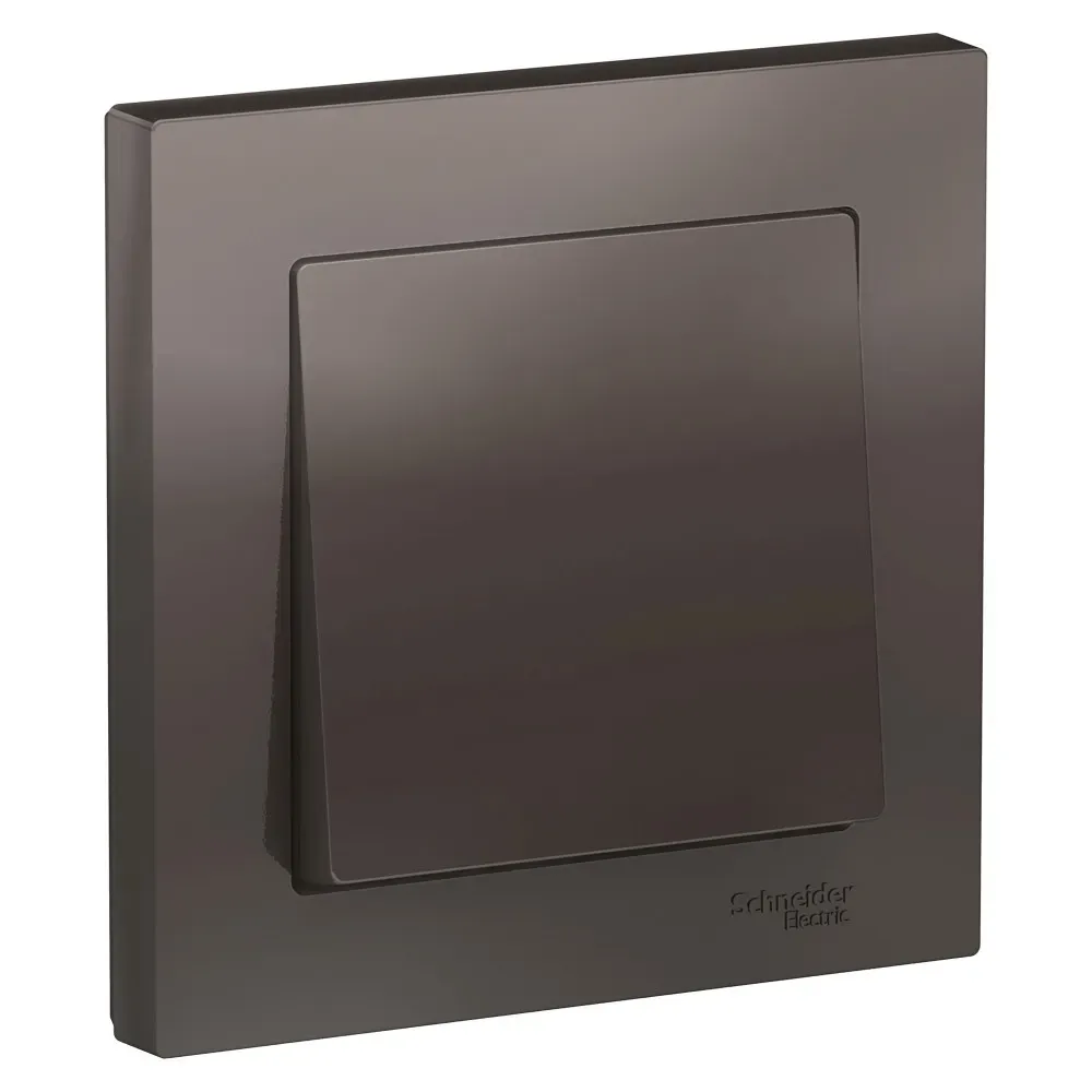 Выключатель одноклавишный ATLASDESIGN схема 1 10АХ в сборе мокко SE (Потенциал) ATN000612