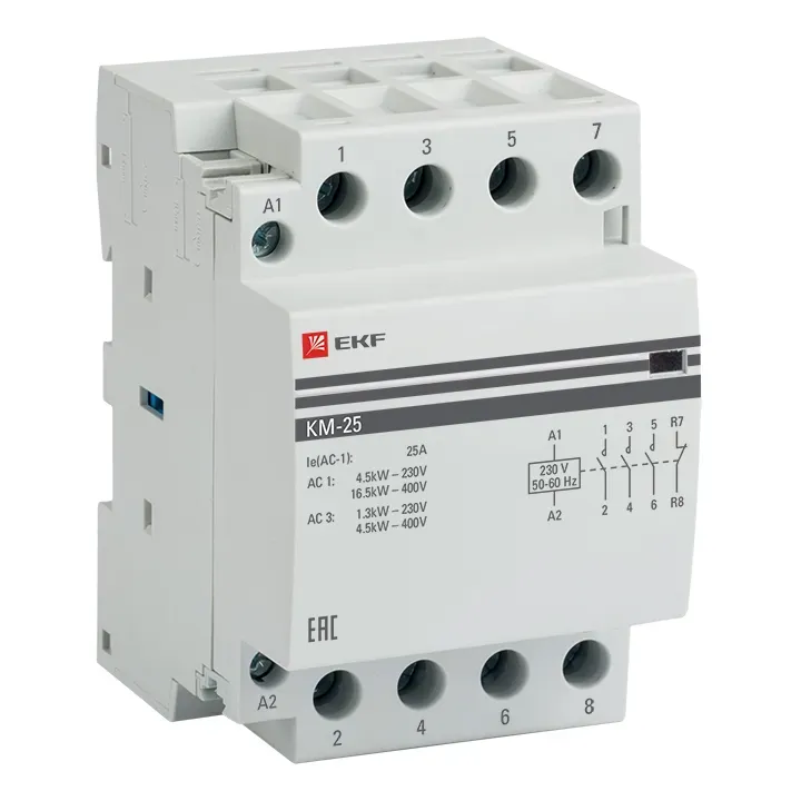 Контактор модульный 25А 3п 3NО+NC EKF km-3-25-31