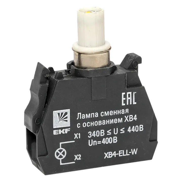 Лампа сменная c основанием XB4 белая 400В PROxima EKF XB4-ELL-W