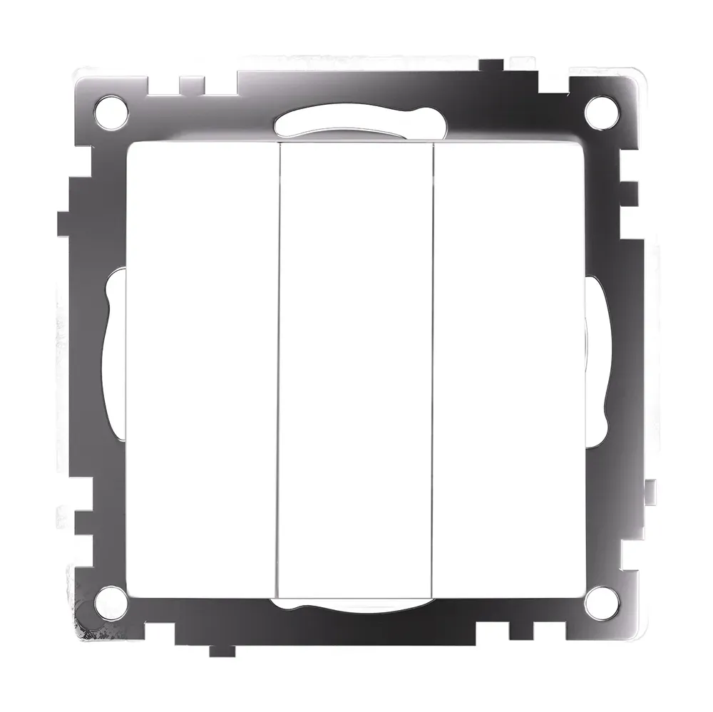 Выключатель трехклавишный (механизм) 250В 10А серия Катрин белый STEKKER FERON 49171