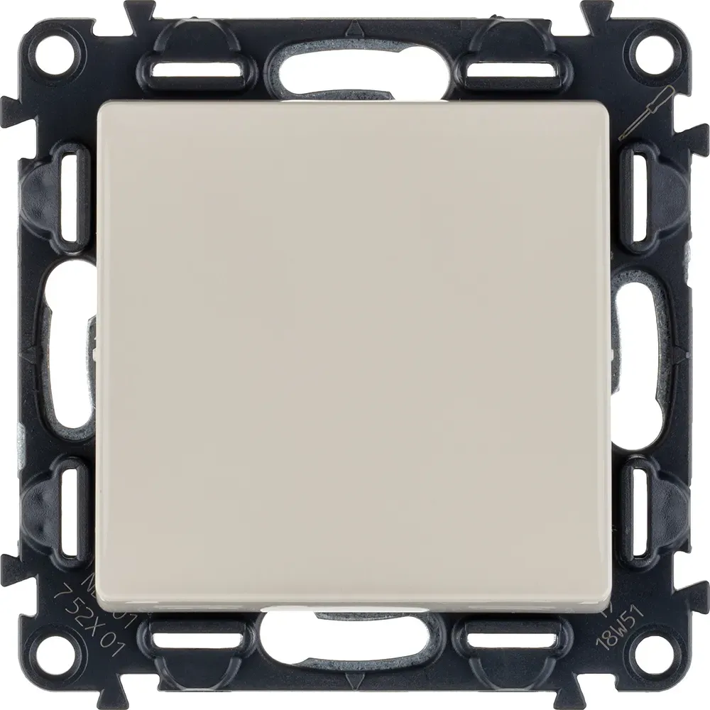 Valena LIFE Выключатель 10АХ 250В с лицевой панелью Безвинтовые зажимы Слоновая кость LEGRAND 752501