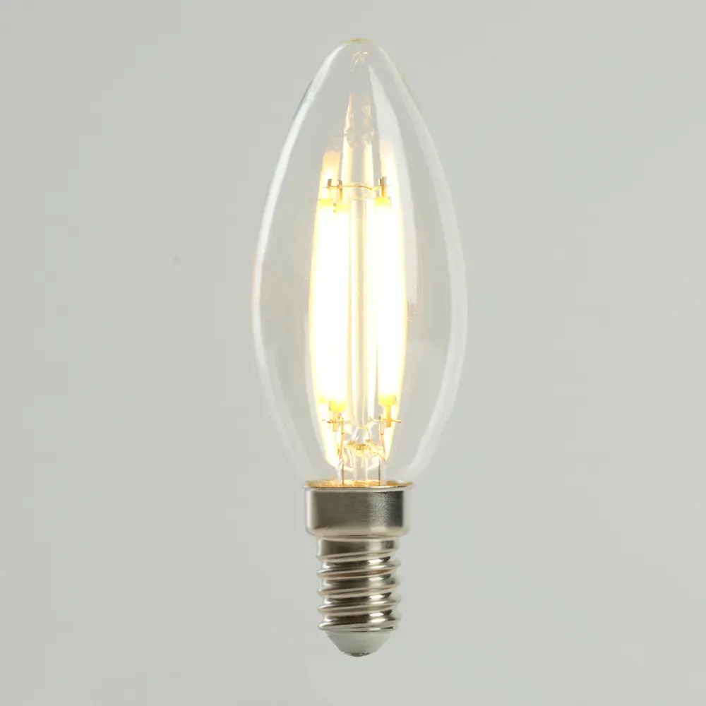 Лампа светодиодная LED 8вт Е14 теплый свеча FILAMENT Feron.PRO
