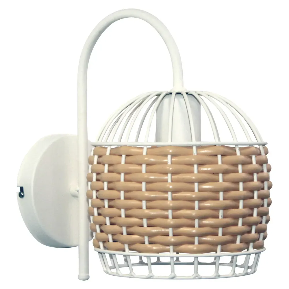 Светильник Кантри 511 бел.муар НББ 01-60-175 ИМ настенный оплетенный ЭЛЕТЕХ 1005405195