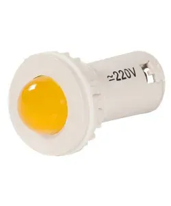 Лампа светодиодная индикаторная СКЛ-11-Ж-2-220, жёлтая, 220В AC/DC, d=27, сила света 20 мКд Электротехник ET514685