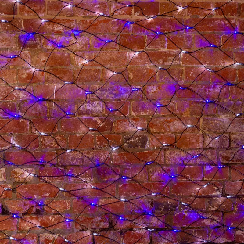 Гирлянда Сеть 2,5х2,5 м, черный ПВХ, 432 LED белые/синие Neon-Night 215-032