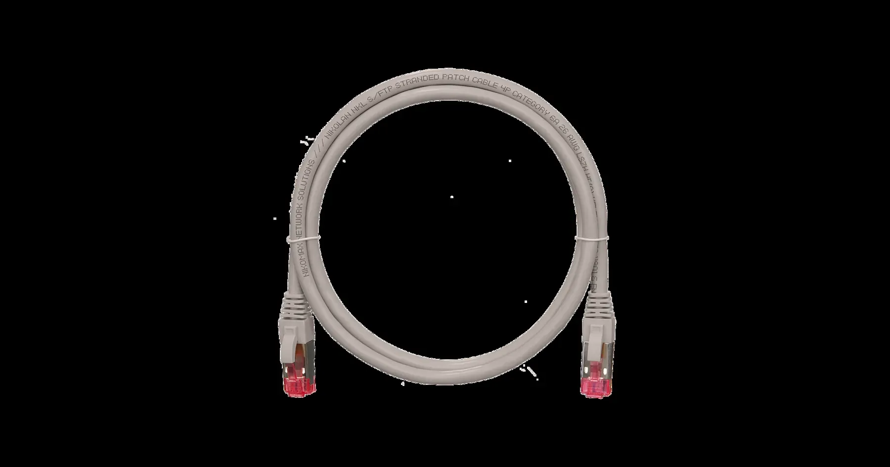 Патч-корд S/FTP 4 пары Кат.6a 2хRJ45/8P8C T568B 7х0165мм LSZH серый 15м