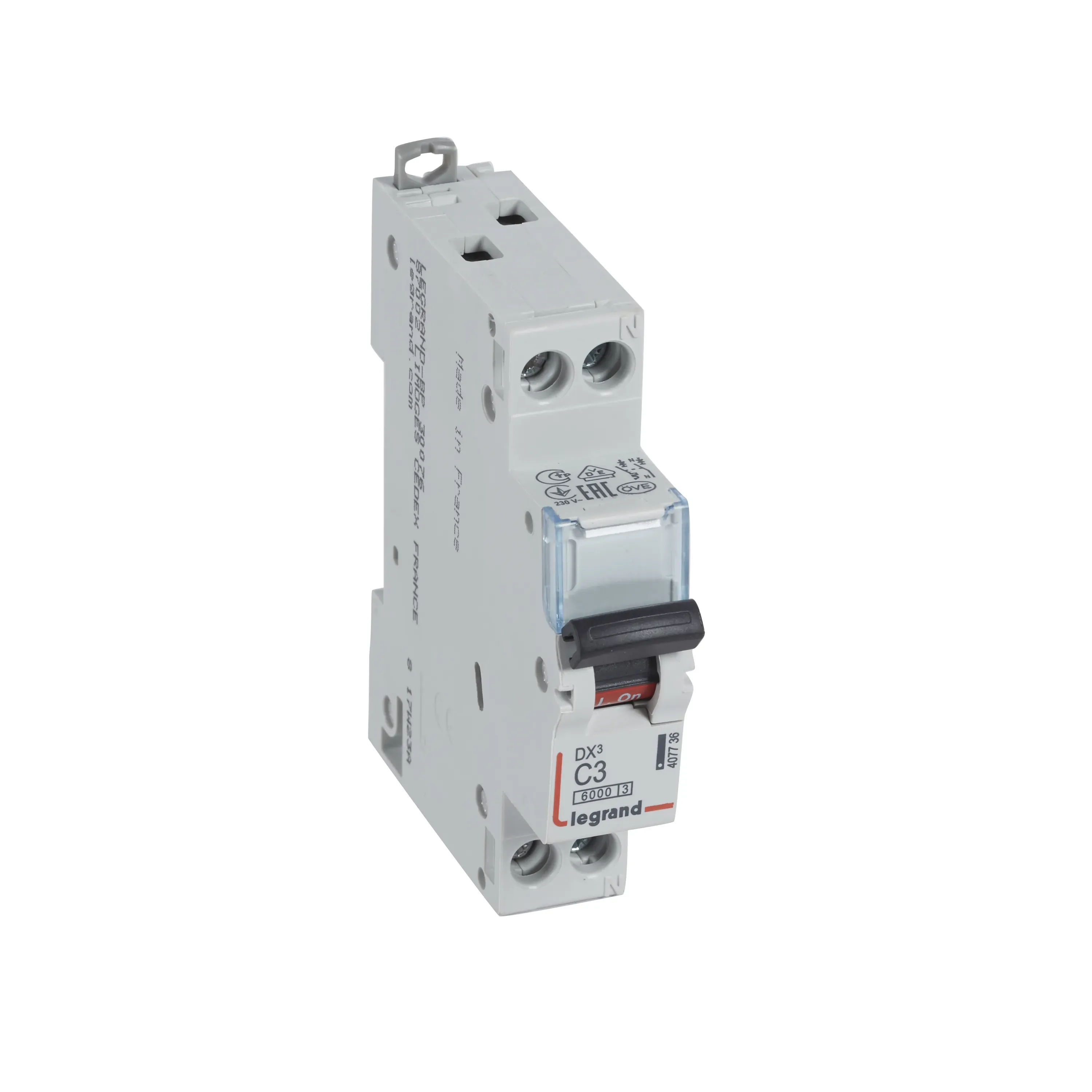 Выключатель автоматический двухполюсный 1п+n 3а с dx3 6kа/10ка LEGRAND/DACCORD 407736