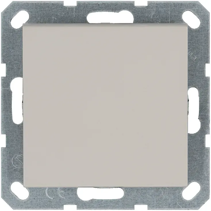 Выключатель одноклавишный перекрестный 10A 250V~ с накладкой, цвет Тауп Jasmart G3013T