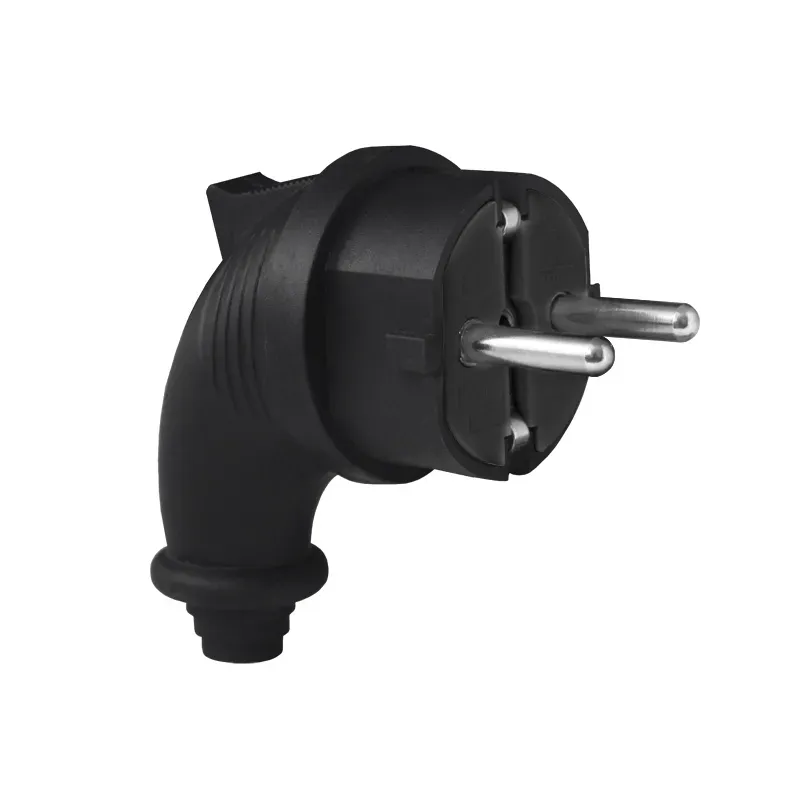 Вилка угловая c/з каучук 16А 250В IP44 (еврослот) Универсал 1241