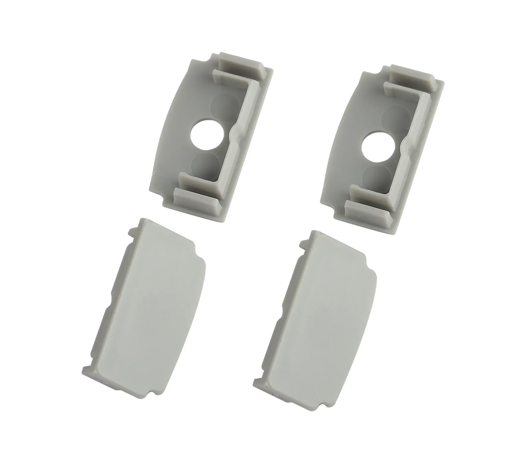 Набор заглушек 6114-3 для профиля 6114 2шт глухие 2шт с отверстием ЭРА Б0062815