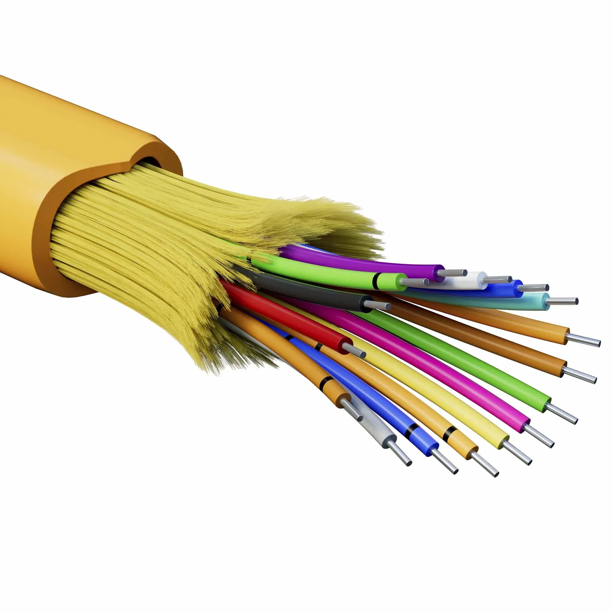 Кабель волоконно-оптический, распределительный, арамидные упрочняющие нити, для внутренней прокладки, нг(А)-HF, 16 ОВ, категорияOM2 (G.651.1) плотный буфер, 0,4 кН, барабан 500 м