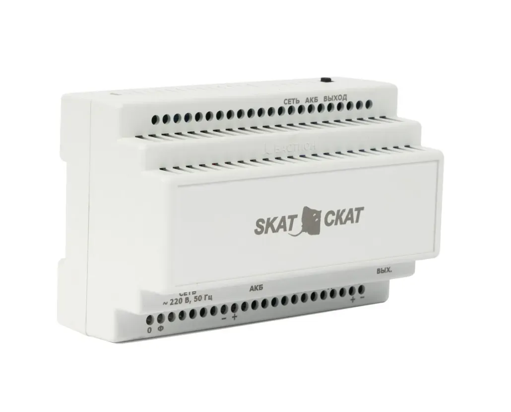 Источник вторичного электропитания малогабаритный со встроенной Li-ion АКБ СКАТ ИБП-12/2-6,4/Li-DIN Бастион 265