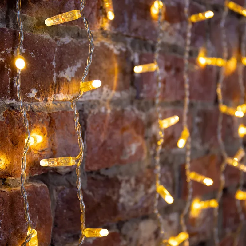 Гирлянда светодиодный Дождь 2х3 м, постоянное свечение, прозрачный провод, 230 В, диоды тёплый белый Neon-Night 235-156