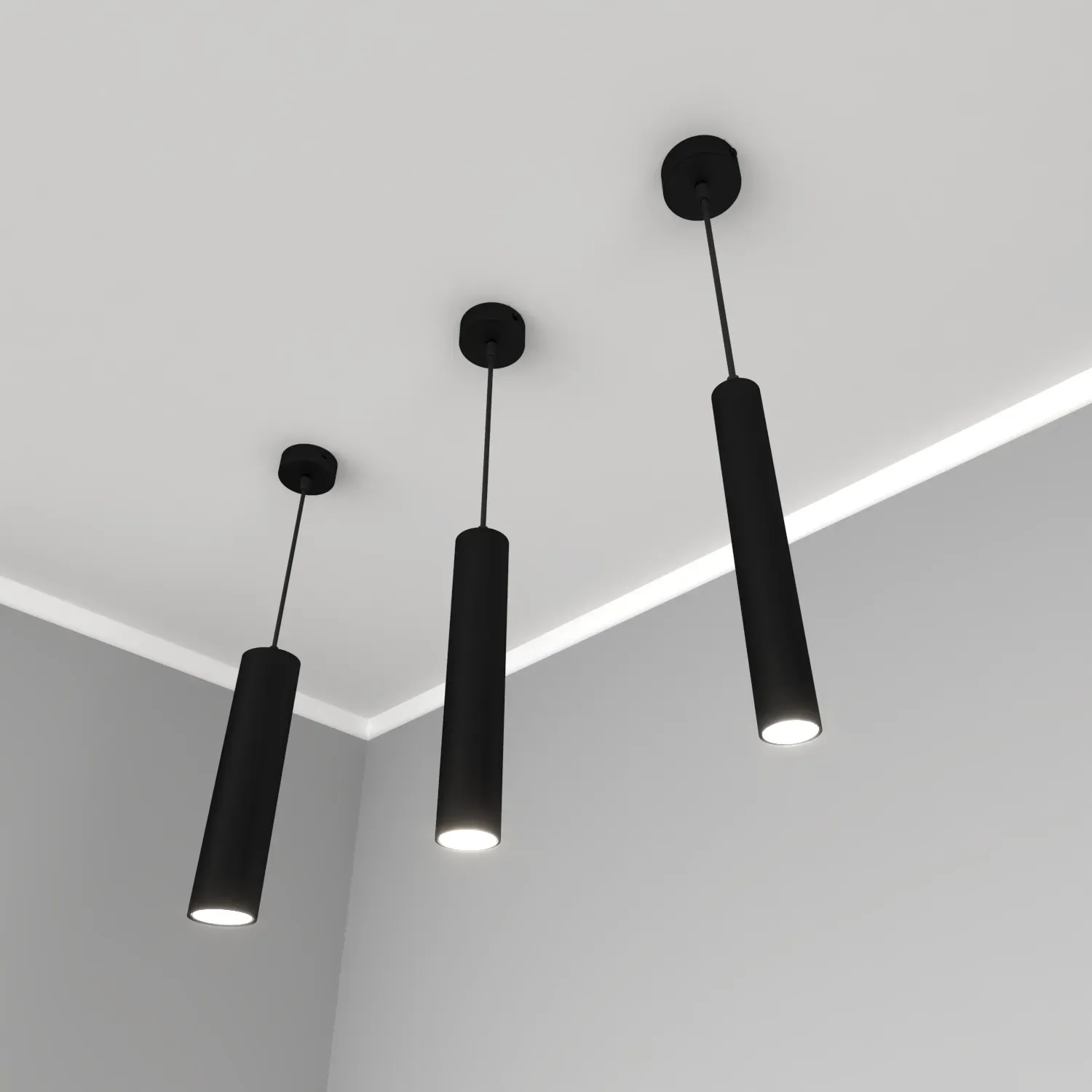 Светильник светодиодный RVE-AVION-55-300-P (Вертикальная труба 300xD55мм 10Вт 15 град. Подвесной 4000K CRI90 Черный) RVElektro RVE00010376