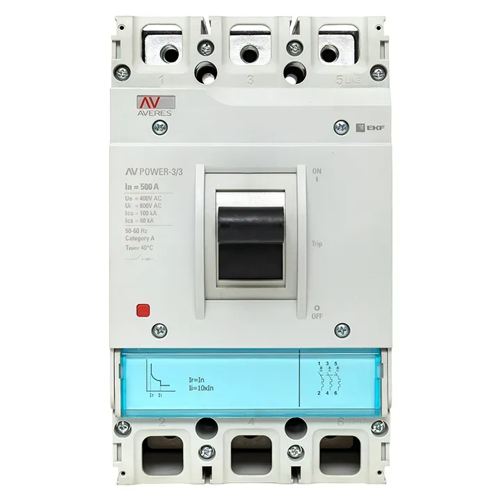 Автоматический выключатель AV POWER-3/3 500А 100kA TR AVERES