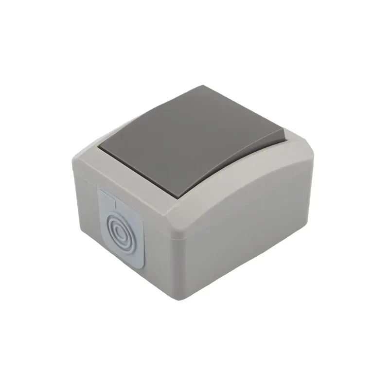 Выключатель одноклавишный INDUSTRIAL IP54, о/у, серый REXANT KR-78-0608