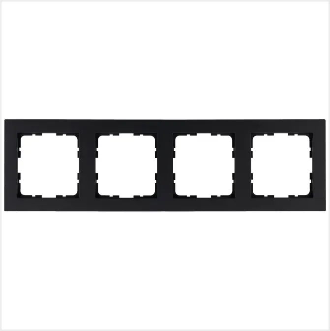 Рамка G-Classic 4-постовая, цвет черный матовый (soft touch) Jasmart G1004PB
