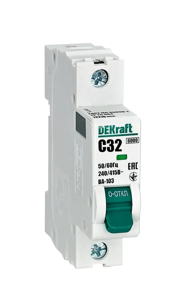 Выключатель автоматический  1P 32А С ВА-103 6кА SE (Dekraft) 12276DEK