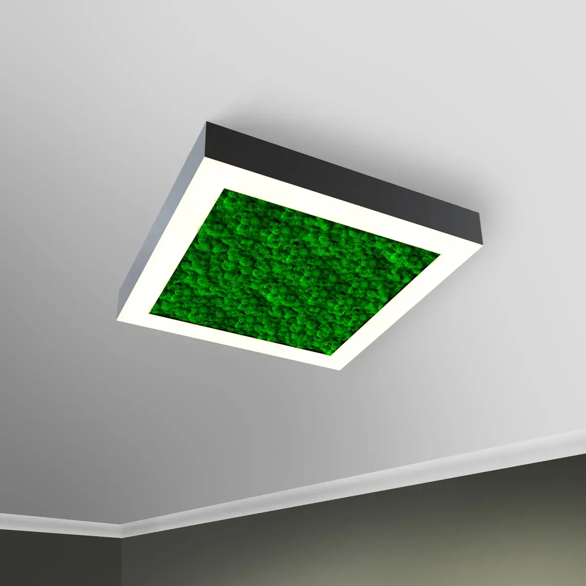 Светильник светодиодный RVE-LBX-MOSS-BOX-400-N (Квадрат с отв. 400х400х100мм S80мм 32Вт Накладной 4000К Белый) RVElektro RVE00002152