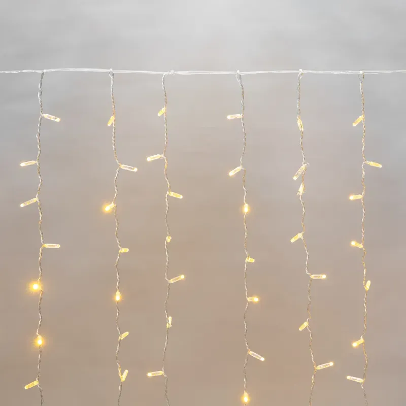 Гирлянда светодиодный Дождь 2х3 м, постоянное свечение, прозрачный провод, 230 В, диоды жёлтые Neon-Night 235-151-6