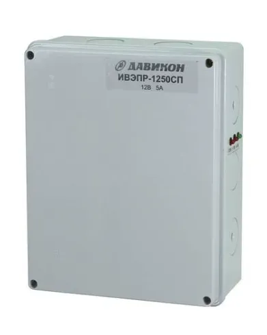 Источник вторичного электропитания резервированный 12В 5А (макс 5.5А) Давикон ИВЭПР-1250СП