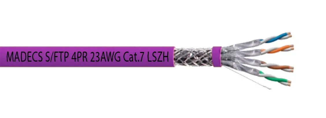 Витая пара S/FTP 4PR 23AWG Cat.7 LSZH(LSOH) экранированная с ограниченным выделением дыма(DCM Test Report) Польша