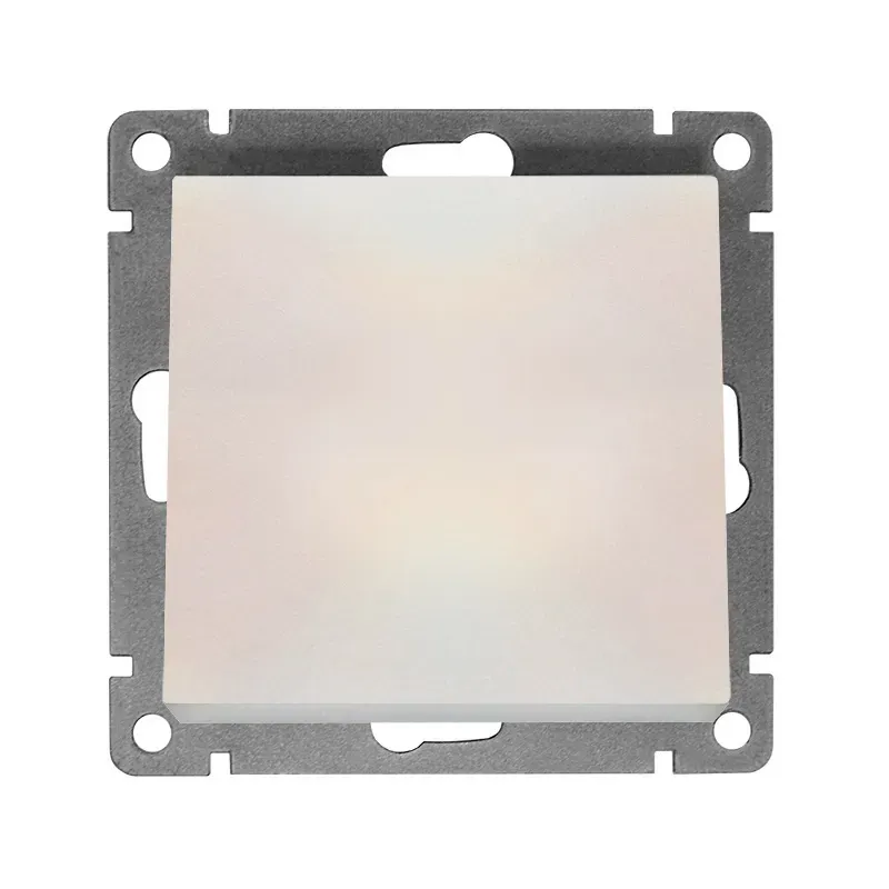 Выключатель одноклавишный серия Афина , с/у, 10А, 220В, жемчуг (еврослот) Универсал A0021-OBr