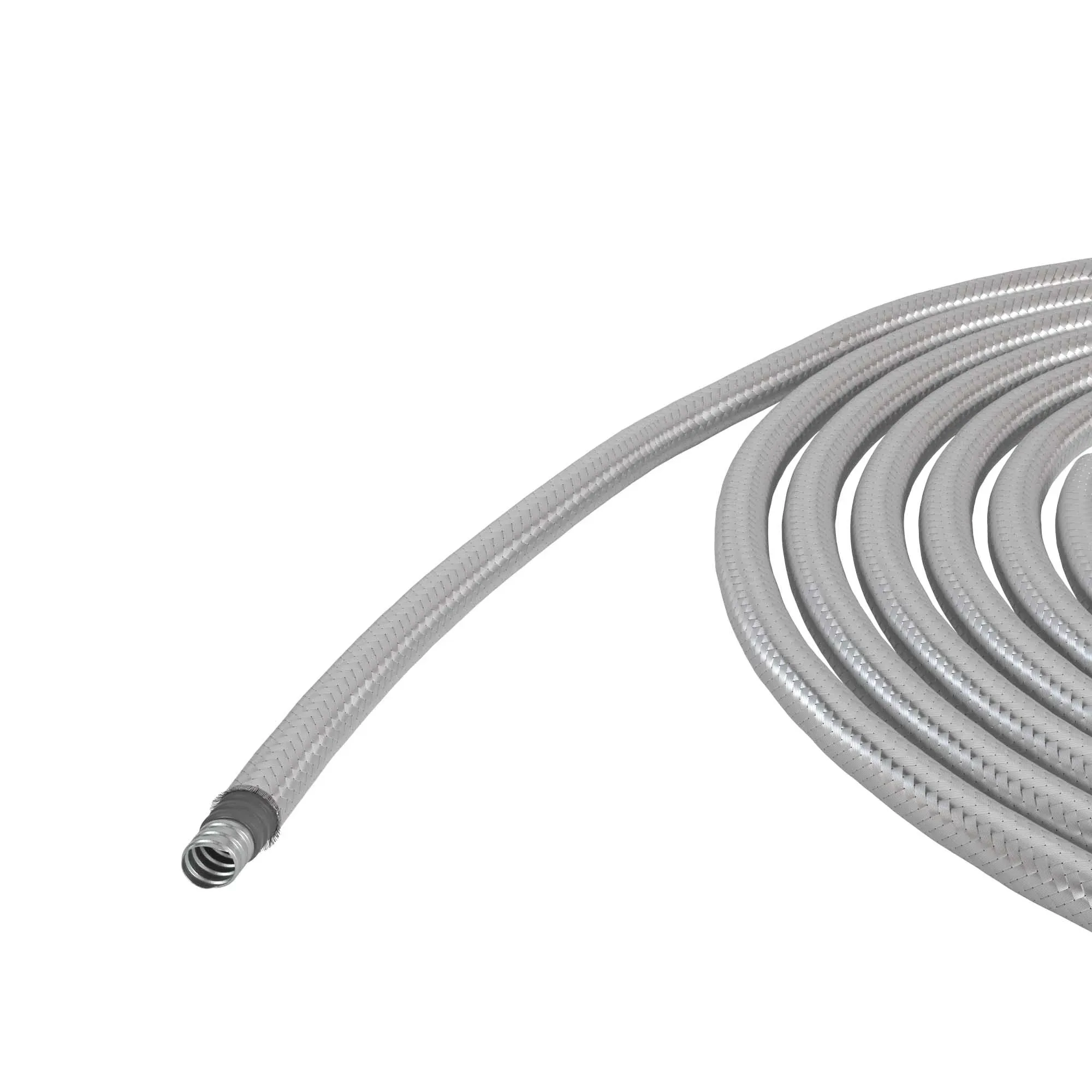 Металлорукав DN 50мм в герм. ПВХ изоляции в оплетке из нержавеющей стали, Dвн 50,5 мм, Dнар 57,0, 25 м DKC 6071TX-050