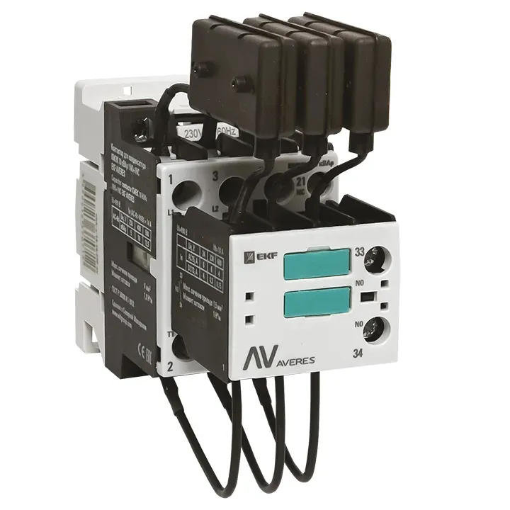 Контактор для конденсатора КМЭК 10 кВАр 230В 1NО+1NC AVERES EKF ctrk-s-14-10-230-av