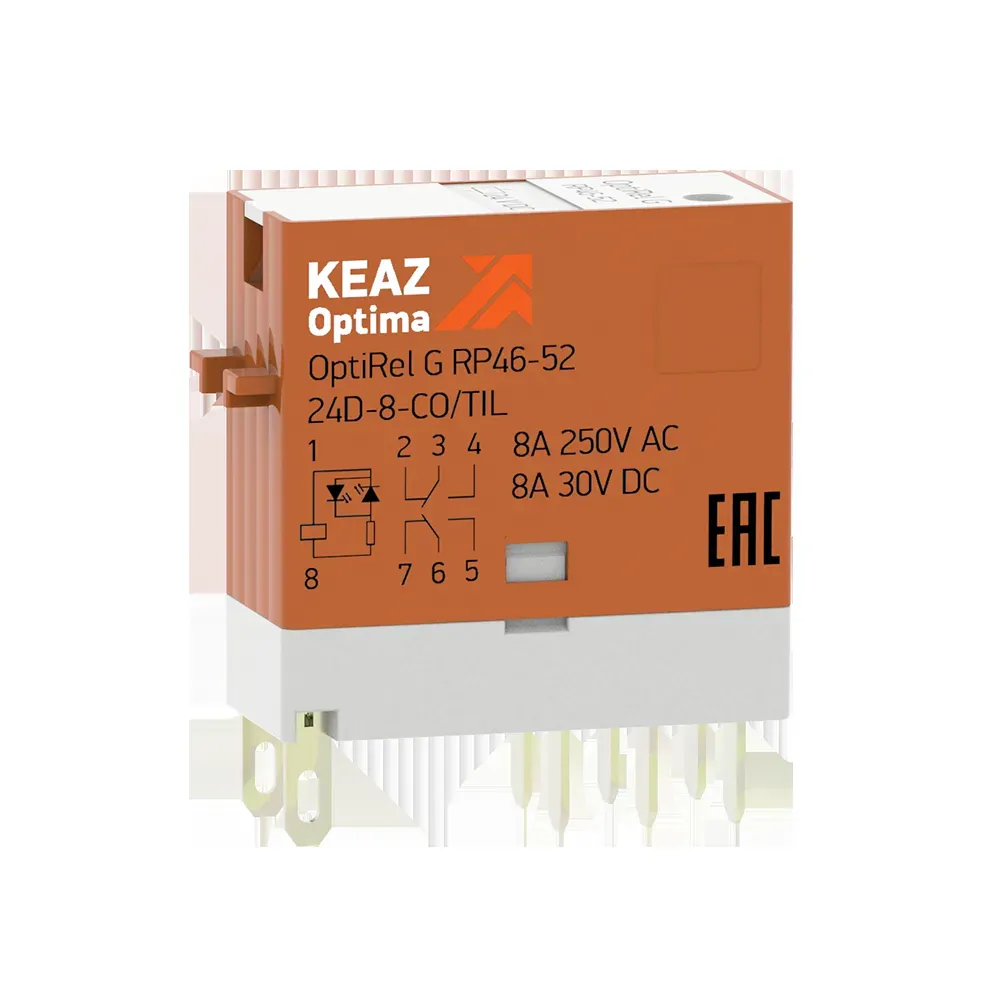Реле промежуточное OptiRel G RP46-52-24D-8-CO/TIL КЭАЗ Optima (от-ка) 281055