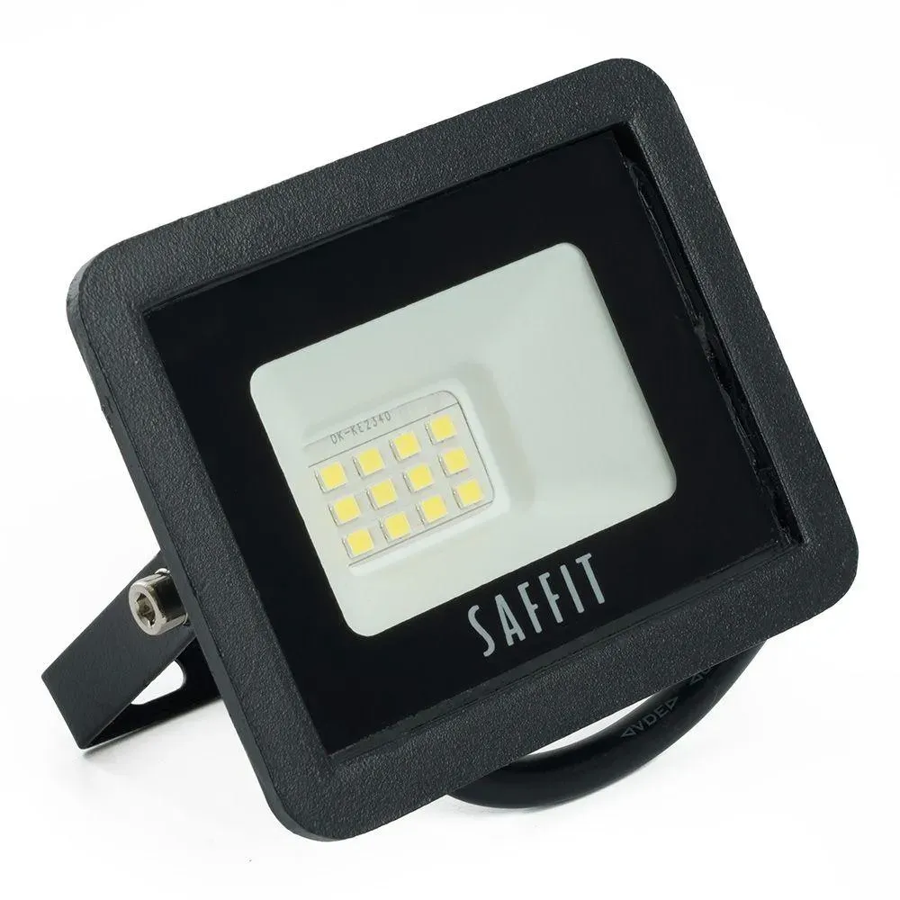 Прожектор светодиодный до-10w 4000к 900лм ip65 черный STEKKER 55074