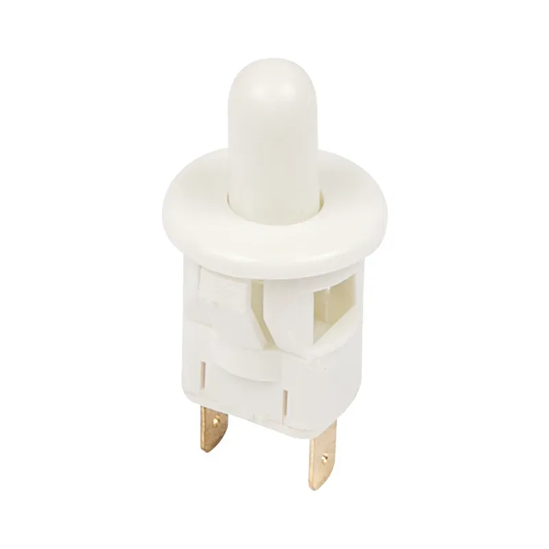 Выключатель-кнопка 250V 2.5А (2с) ON-(OFF) Б/Фикс белый (мебельная) REXANT 36-3021