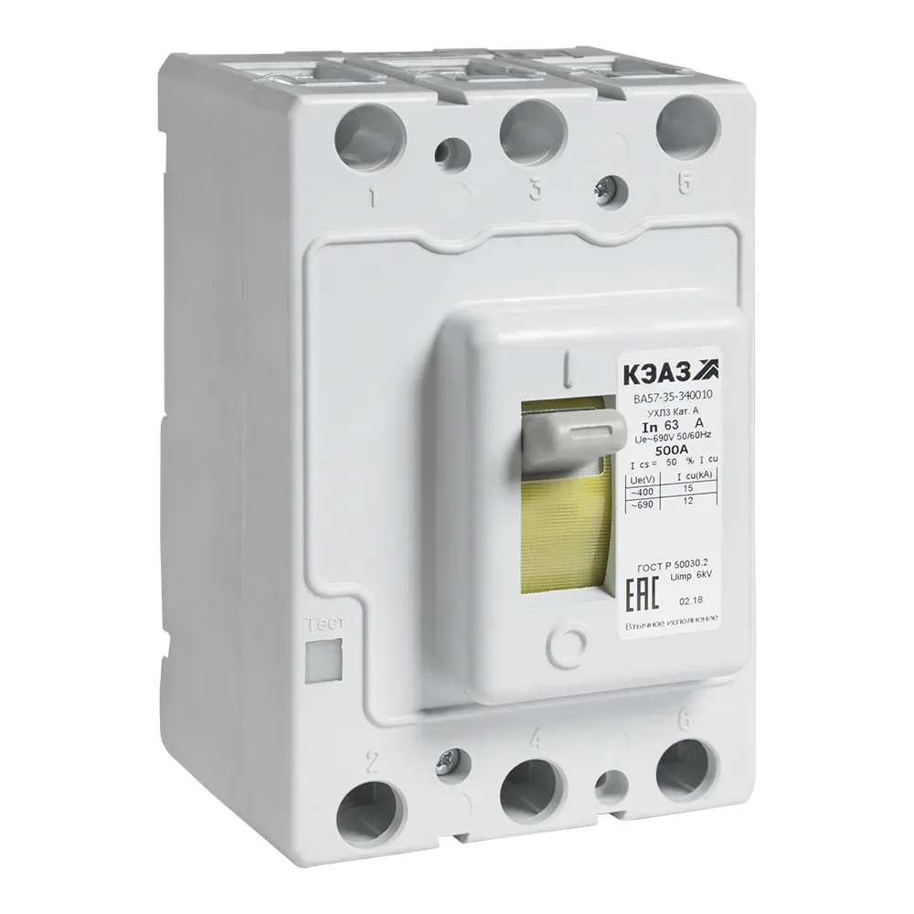 Выключатель автоматический ва57-35-340010-80а-1250-690ac-ухл3 (втычной, без панели) КЭАЗ 265574