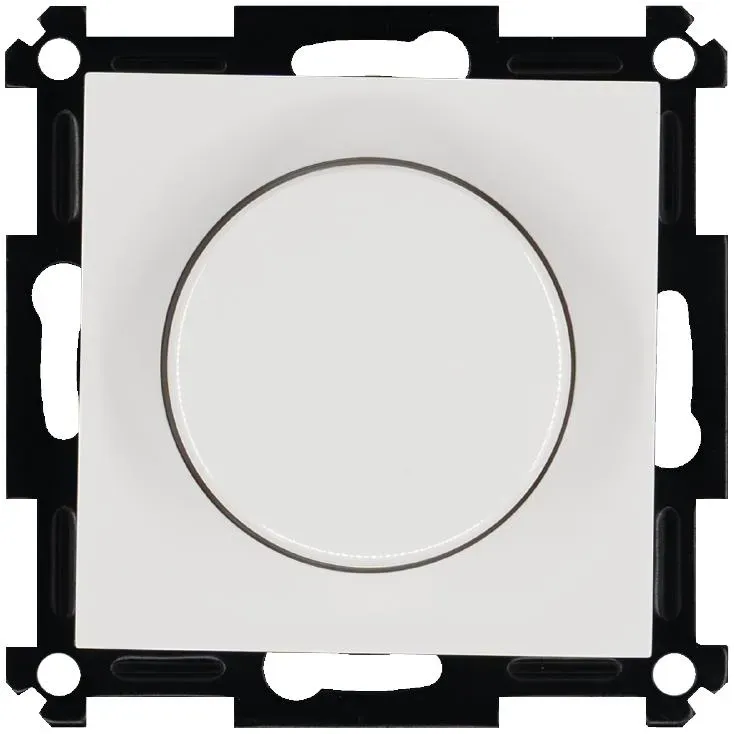 Универсальный диммер 3-500 Вт, Led 3-250Вт, HV - 500Вт, с накладкой, цвет белый Jasmart G4012W-500RV