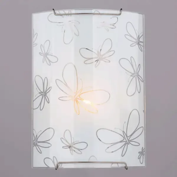 Светильник НББ-21-60 М21 Бабочки 150х220 матовый белый/клипсы штамп металлик индивидуальная упаковка ЭЛЕТЕХ 1005205678