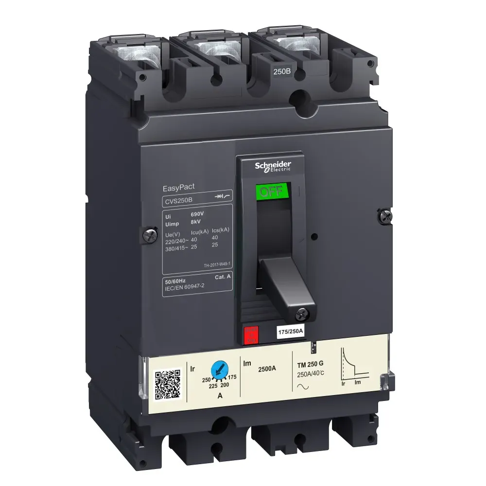 Выключатель автоматический 3-х полюсной CVS160N 50кА TM100D Dekraft lv516461
