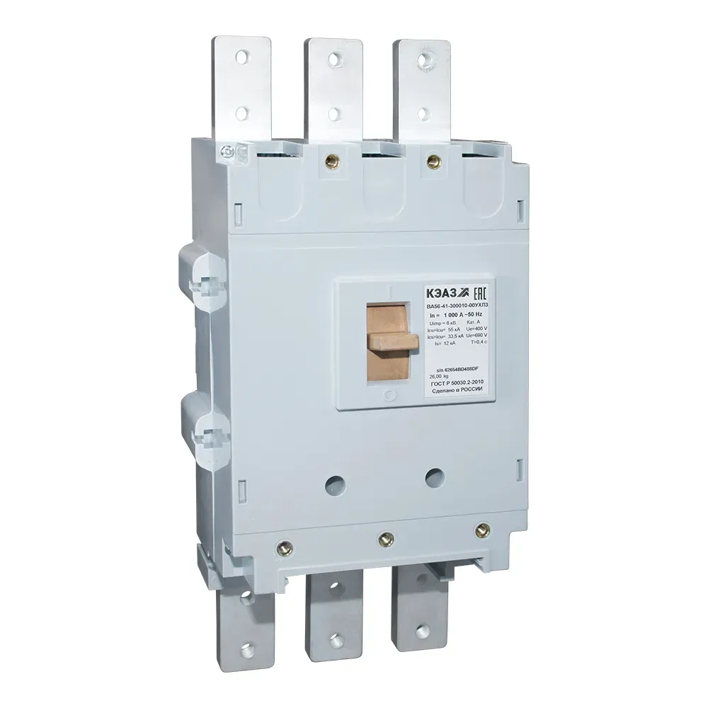 Выключатель автоматический                        ва56-41-300010-1000а-690ac-ухл3 КЭАЗ 293737