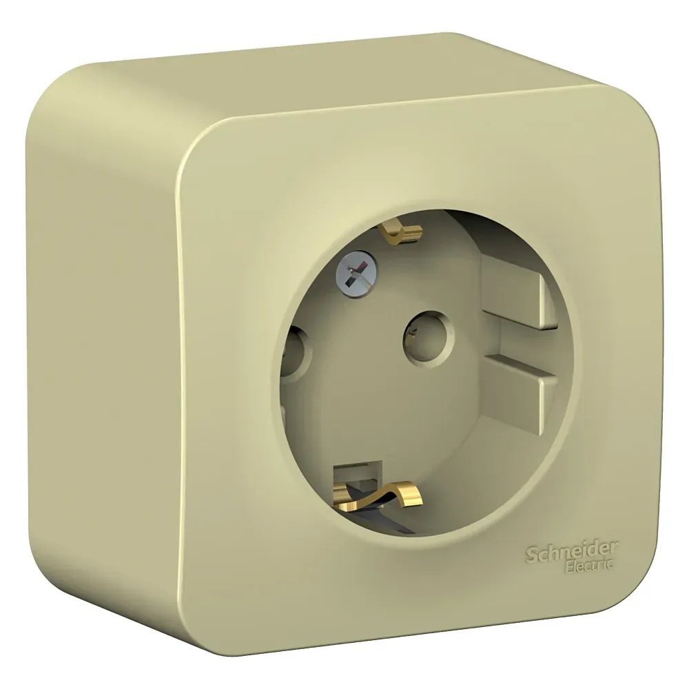 BLANCA О/У РОЗЕТКА с заземлением без шторок ИЗОЛ.ПЛ., 16А, 250В, БЕЖЕВЫЙ SE (Потенциал) BLNRA010117