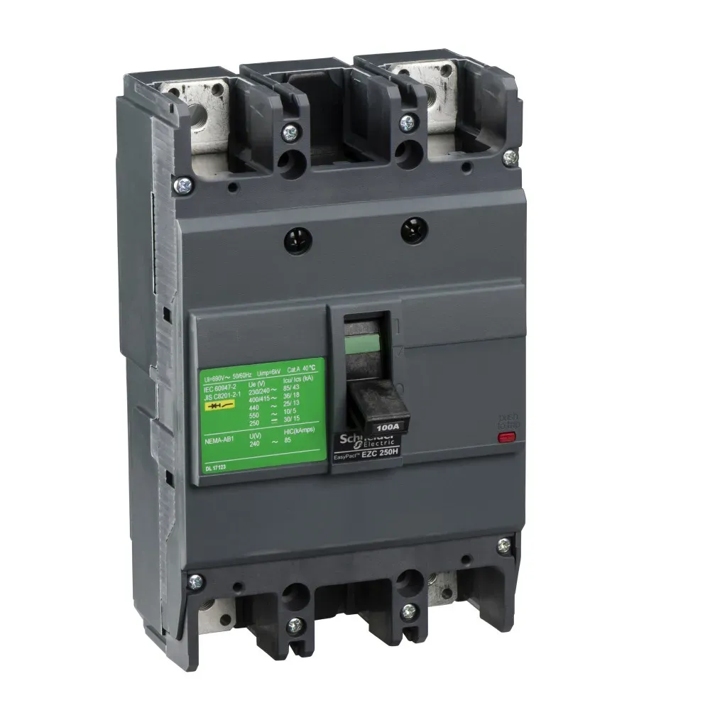 Выключатель автоматический трехполюсный EZC250 36 KA/415В 2Т 100 A DEKRAFT EZC250H2100