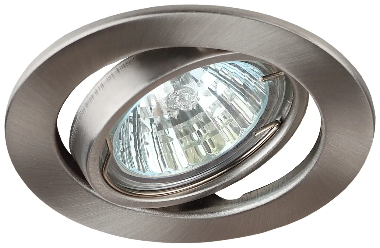 Светильник штампованный поворотный MR16,12V/220V, 50W сатин никель ST2A SN ЭРА C0043808