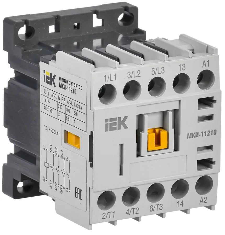 Миниконтактор МКИ-11210 12А 110В/АС3 1НО IEK KMM11-012-110-10