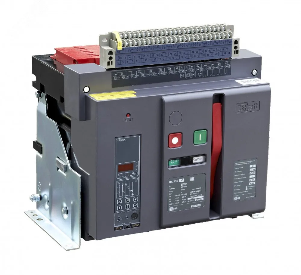 Воздушный авт. выкл. стационарный 4P 2500А 80кА расцепитель М ВА-732 SE (Dekraft) 27099DEK