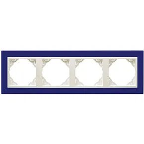 Efapel 90940 TZG 4-х местная рамка, синий/лёд Efapel 90940 TZG