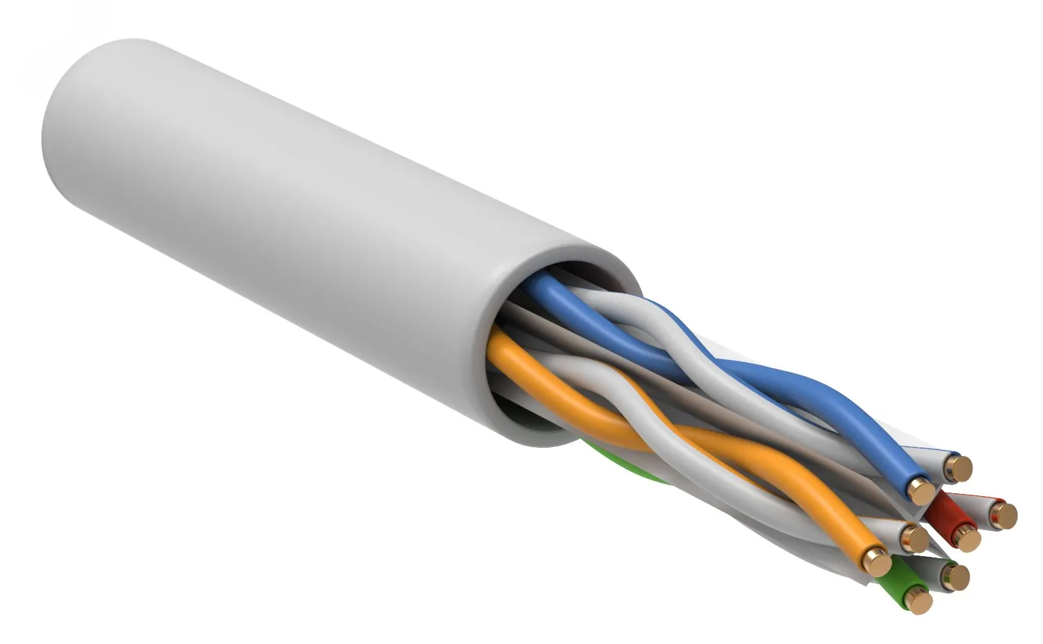 Витая пара U/UTP кат 6 4x2х23AWG solid LSZH нг(А)-LSLTx 305м белый