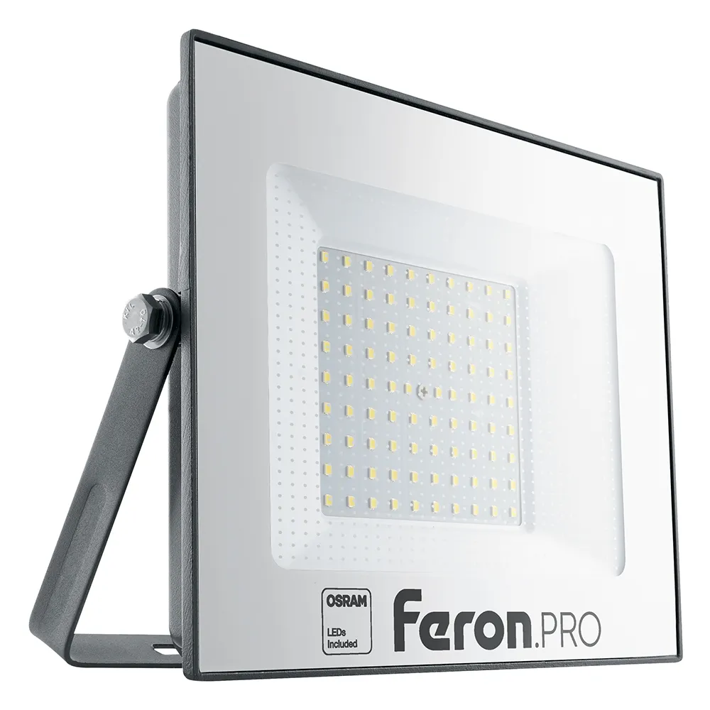 Прожектор светодиодный до-100w 6400к 10000лм ip65 черный feron.pro STEKKER 41541