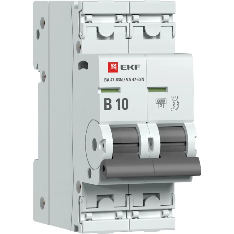 Автоматический выключатель 2p 10а (b) 6ка ва 47-63n proxima EKF M636210B