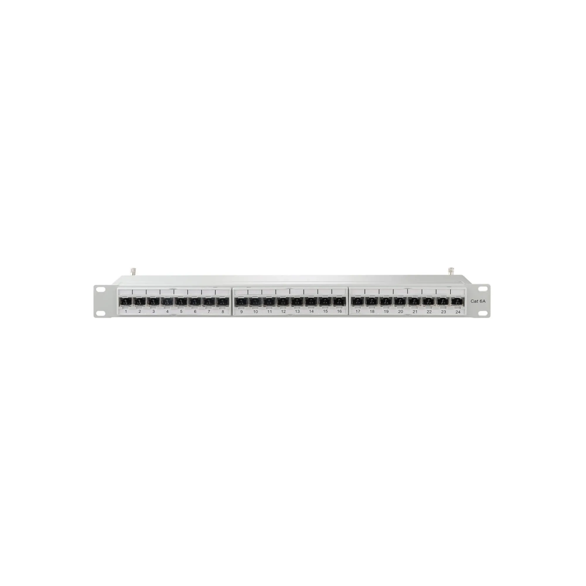 Патч-панель 19'. 1U. CAT6A. 24 порта RJ45. экранированная